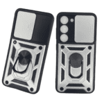 SAMSUNG S23 Sliding Camera Case - Silver/Black