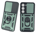 SAMSUNG S23 Sliding Camera Case - Black/Light Green