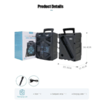 GREATNICE GTS-2137 8" Portable Bluetooth Speaker with Microphone - Image 3