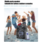 GREATNICE GTS-2137 8" Portable Bluetooth Speaker with Microphone - Image 5